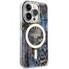 Guess GUHMP14XHLEOPWB iPhone 14 Pro Max 6.7 niebieski/blue hardcase Leopard MagSafe
